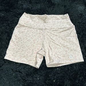 Light pink cheetah pink gym shorts Ryderwear